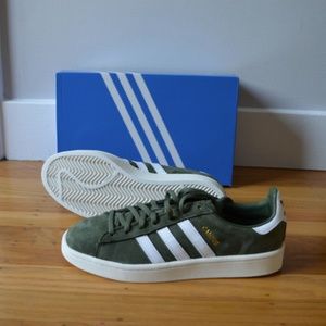 RARE Adidas Originals Suede Olive Green Sneakers
